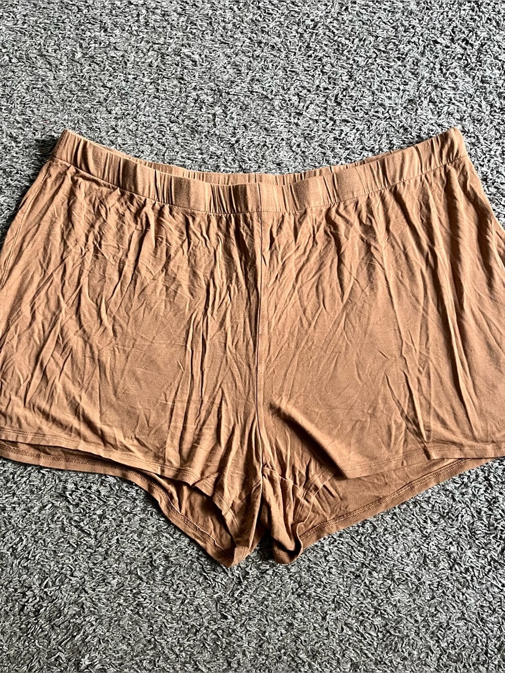 Skims Camel Brown Lounge Shorts Stretchy Loungewear Sleepwear Pajama Plus 3X